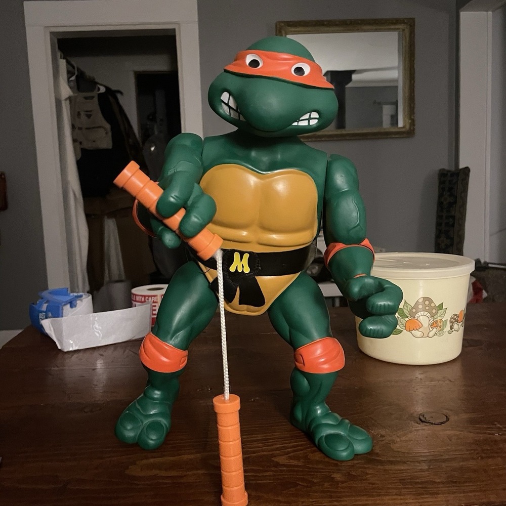 Vintage 1989 Playmates Giant 13" Teenage Mutant Ninja Turtles Michelangelo